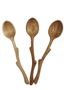 Cuchara de madera ecológica, hecha de madera natural, reutilizable, varias formas para decoración, utensilio de cocina hecho a mano fácil de usar - Product Image 6