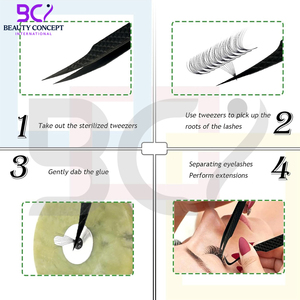 Lash Tweezers for Eyelash Extensions, Pointed Craft Lash Tweezers for Women Lash Extension Grafted Tweezers - Product Image 5