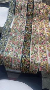 Borde de diseñador de encaje bordado multicolor personalizado para saris y vestidos para clientes y revendedores de boutique - Product Image 4