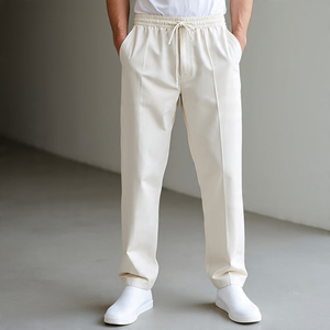 Verano Fitness Wear pantalón hombres alto cordón pantalón hombres 100% algodón Jogging Streetwear pantalones hombres - Product Image 4