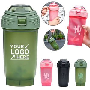 Bouteille de shaker de protéines durable en plastique étanche avec boule de mélange sans BPA pour Gym Fitness poudre de protéines smoothies facile à nettoyer - Product Image 1