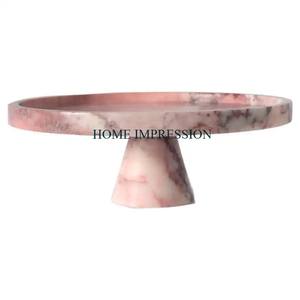 แท่นวางเค้กหินอ่อนและไม้ทรงกลม1ชั้นสำหรับห้องครัว - Product Image 3