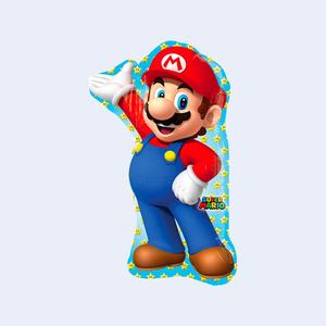 Ballon en aluminium Super Mario 55x83cm, décoration de fête, lot de 2 - Product Image 1