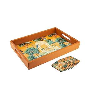 ถาดเสิร์ฟไม้ตกแต่งพิมพ์ลาย Meena กำหนดได้เองมีดีไซน์เฉพาะสำหรับการจัดแสดงและการเสิร์ฟ - Product Image 2