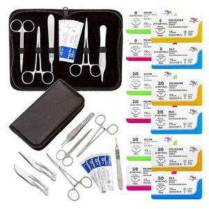 Kit d'outils de suture pour étudiants à usage chirurgical avec support de scalpel pince à moustiques ciseaux à iris Kit de dissection médicale en acier allemand - Product Image 1