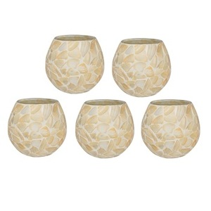 Bougeoir votif en verre mosaïque de bonne qualité pour la décoration de balcon Bougeoir fait main au design élégant Votive pour Noël - Product Image 5