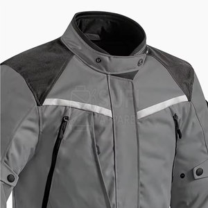 Nouvelle conception de veste d'hiver unisexe en Cordura, couleur unie, imperméable, coupe-vent, logo personnalisable sur le devant, options décontractées, col Bann haut - Product Image 4