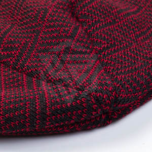 Venta al por mayor Unisex logotipo personalizado Jacquard All-Over Print invierno Beanie sombreros 100% algodón acrílico tejido puños Beanie sombreros - Product Image 6