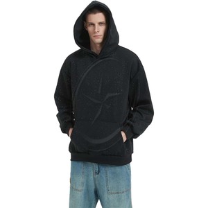 Sweat-shirt à capuche respirant à paillettes personnalisé unisexe Pull en polaire française avec tenue de soirée en club scintillante en détresse - Product Image 4