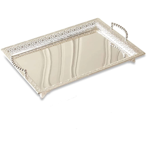 Plateau en acier inoxydable 100% avec forme rectangulaire et pour hôtels et ustensiles de cuisine Plateau de service pour Offre Spéciale - Product Image 6