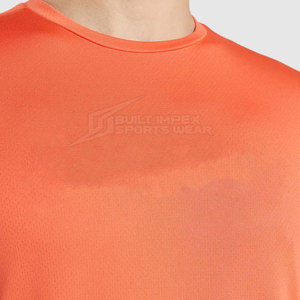 Flexible Movement Solid Smooth <b>Stretch</b> Material Breathable Quick Dry Eco-Friendly Gym T Shirt Short Sleeve for <b>Men</b> Running - Product Image 5