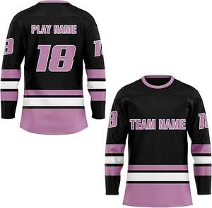 2025 maillot de Hockey sur glace à manches longues personnalisé conception en sergé impression sublimée Service OEM pour l'approvisionnement en vêtements de sport en vrac du Club de l'équipe - Product Image 3