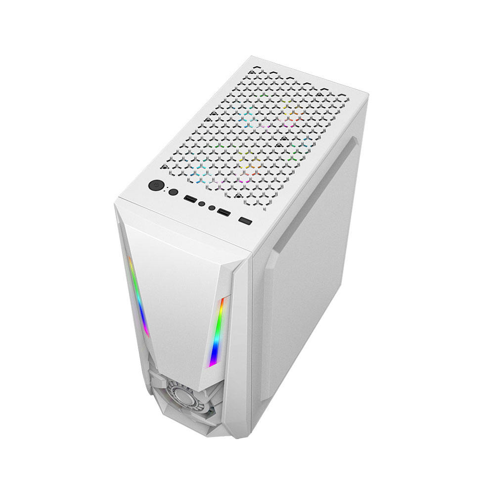 New Custom White Micro Atx Computer Cases Towers Rgb Gamer Pc Cabinet  Chassis Desktop Casing Gaming Pc Case