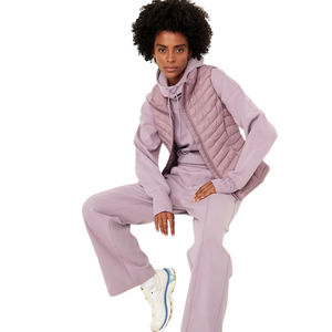 Chaleco acolchado de nailon relleno de algodón con cierre de cremallera cálido de Invierno para mujer sin mangas de talla grande ajuste personalizado OEM - Product Image 6