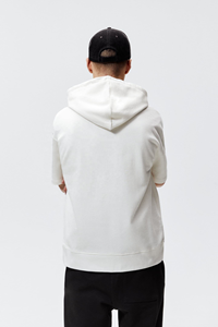 Sweat à capuche épais pour homme, 100% coton, 380g, avec logo imprimé personnalisé, épaules tombantes, imprimé en relief, poche surdimensionnée, hiver - Product Image 2