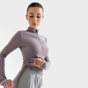 Top Deportivo Corto para Yoga Color Gris Cumbre - Product Image 6