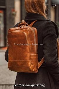 Mochila de cuero de calidad de exportación, seguro, espacioso, precio al por mayor, clásico, hecho a mano, negocios, fábrica, descuentos directos a granel - Product Image 6