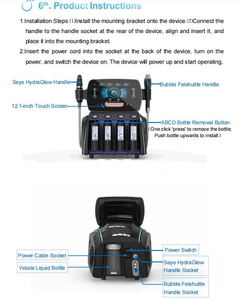 Mesin pelembap wajah oksigen air Hydro, produk baru 2in1 mesin pembersih dalam kulit bersinar dalam gelembung Feishuttle + seyo Hydra - Product Image 5