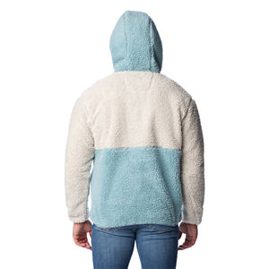 Vente en gros sweat à capuche unisexe doublé fourrure Sherpa polaire brodé sweat à capuche chaud et moelleux sweat à capuche hommes hiver sweat à capuche lourd - Product Image 5