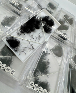 8D <b>premade</b> fans heat bonded fans cashmere matte black fluffy volume silk velvet <b>lashes</b> trays insumos para cashmere <b>lash</b> vendor - Product Image 1