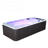 Bassin de natation Piscines en fibre de verre Spa de nage sans fin Mini piscine hors sol