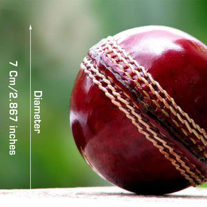 Pelota de Cricket Pakistaní de Diseño Nuevo, de Cuero Rojo con Núcleo de Corcho, para Entrenamiento, Coaching y Práctica en Interiores y Exteriores - Product Image 5