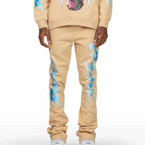 Chándal personalizado con estampado DTG para hombre 2024, conjunto de pantalones de chándal y manga larga con capucha y eslogan informal de alta calidad para hombre - Product Image 5