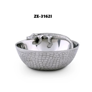 Bol décoratif en métal élégant, décoration d'intérieur moderne, bol de présentation haut de gamme, touche classique, cadeau sûr, plaqué, Zahid Exports - Product Image 3