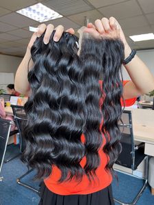 Extensiones de Cabello Humano Virgen Vietnamita Super Double Drawn Remy, Ondulado Natural, Tejido a Máquina, Doble Trama, Todos los Colores - Product Image 4