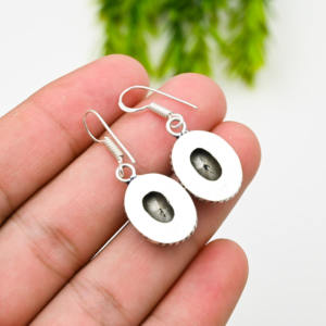 Boucles d'oreilles créoles en topaze bleue de Londres, argent 925, luxe - Product Image 3