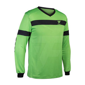 Maillot de Gardien de But Personnalisé en Gros, Manches Longues Rembourrées, Col en V, 100% Polyester, Séchage Rapide, Écologique, Respirant, pour Gardien de But de Football - Product Image 1