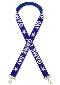 Correas de guitarra con cuentas bordadas personalizadas con diseño de monedero de estrella y diseño azul blanco hecho a mano - Product Image 2