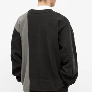 Sweatshirts en molleton à manches longues personnalisés pour hommes, vêtements d'hiver décontractés de créateur, motifs brodés imprimés, couleur grise unie 100% coton - Product Image 5