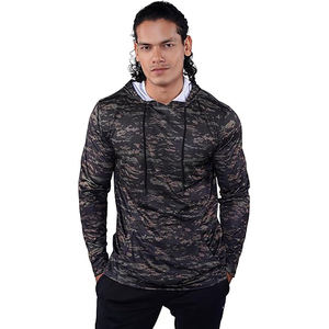 Sweat à capuche en molleton douillet d'hiver 100% coton à motif camouflage, respirant, confortable, pour un usage quotidien, style streetwear - Product Image 1
