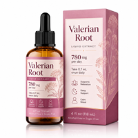 Gouttes de Valériane Avancées pour la Relaxation 780mg avec Glycinate de Magnésium et Hops – Soutien Quotidien pour la Calme d'esprit – Liquide ODM en Vrac