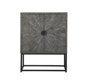 Best Luxury Modern Design Solid <b>Wooden</b> 2-<b>Door</b> <b>Bar</b> Cabinet New Brownish Grey Spinner-Exclusive Modern Style - Product Image 1