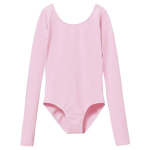 Justaucorps de danse de gymnastique en coton et élasthanne pour enfants avec logo personnalisable pour filles et tout-petits avec manches longues et taille élastique - Product Image 5