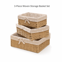 Panier de rangement en corde de papier tressée, modèle Soft Edge T3, pour bureau, table basse, snacks, bijoux, papeterie, cosmétiques, rangement moderne