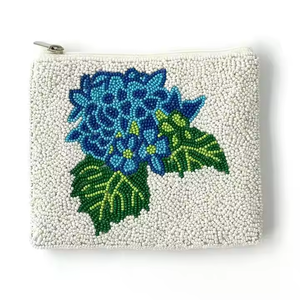 Bolsa elegante para monedas con cuentas de semillas bordadas, bolsa de mano personalizada de MD HANDICRAFTS - Product Image 1