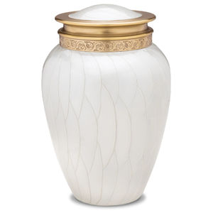 Urna de almacenamiento de cenizas conmemorativas de latón compacto moderno con tapa decorativa y opción de grabado - Product Image 3