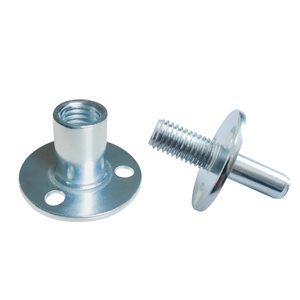 Écrous en T à base à 3 trous en acier au carbone zingué galvanisé Quincaillerie pour meubles Plaquage de bride Bois Métrique Certifié - Product Image 6