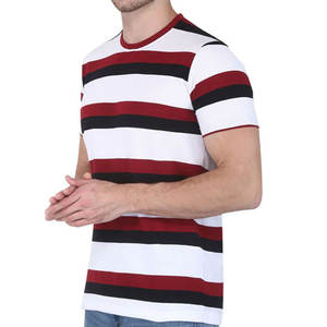 Camiseta de algodón pesado para hombre de alta calidad, diseño personalizado de tres paneles con cuello redondo y etiquetas personalizadas con estampado inferior regular incluido - Product Image 4