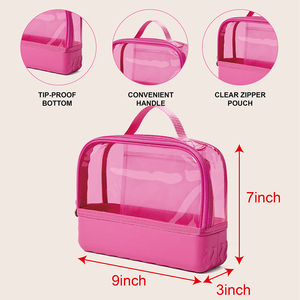 Sac cosmétique personnalisé avec logo, pochette de rangement de voyage, sac de plage, organisateur de beauté imperméable pour les vacances - Product Image 6