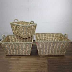 Cestas de mimbre de algas marinas hechas a mano ecológicas Artex Dong Thap con tapas para decoración del hogar y embalaje de regalo - Product Image 5