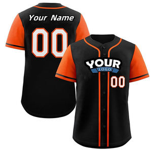 Jersey de béisbol ligero hecho con poliéster de secado rápido adecuado para ropa de equipo de entrenamiento y pedidos a granel personalizados. - Product Image 3