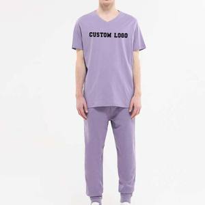 เสื้อยืดผู้ชายคอวีแบบรัดรูปแห้งเร็วเสื้อยืดแขนสั้นลำลองน้ำหนักเบาระบายอากาศได้ดีโลโก้ออกแบบได้ตามต้องการฤดูร้อน - Product Image 1