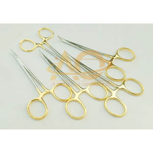 Pinzas Hemostáticas Halsted para Mosquitos, Curvas, de Acero Inoxidable, Manuales, 12 cm, Instrumentos Quirúrgicos, 5 Piezas - Product Image 2