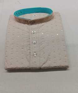 Nouvelle tendance court poulet Kurta hiver Khadi coton pyjama avec AchkanBandhgalaSherwanipathani tissu pour hommes - Product Image 4