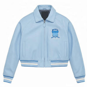 แจ็คเก็ตหนังแท้ Avirex สำหรับผู้หญิง รุ่นพรีเมียม สำหรับฤดูหนาว กันลม กันน้ำ สีพื้น มีทุกขนาด ขายดี - Product Image 1