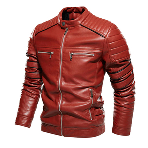 Gran oferta, chaqueta de cuero informal de calle y cremallera para hombre de invierno, Material de alta calidad, precio al por mayor, chaqueta de cuero para hombre - Product Image 2